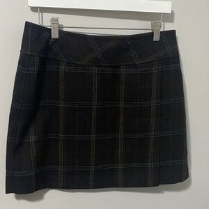 Treasure & Bond Dark Plaid Mini Skirt